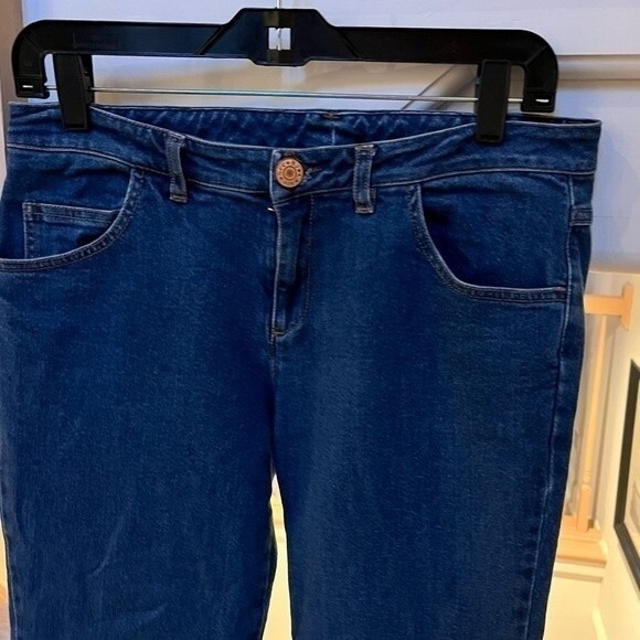 SEE BY CHLOE Flare Blue Denim Jeans in Shady Cobalt 27 - Picture 13 of 16